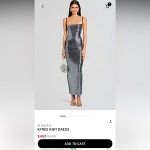 Retrofete Silver Kyree Knit Dress